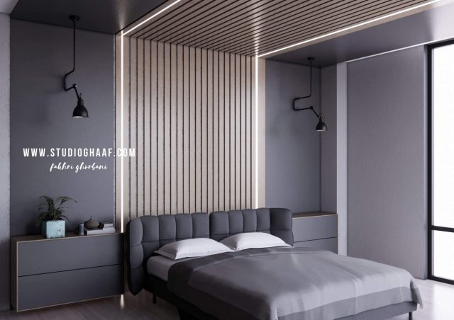 طراحی داخلی اتاق خواب ویلا