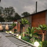 طراحی محوطه ویلا مدرن