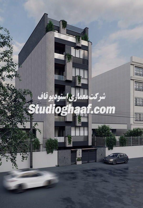 طراحی نمای ساختمان آجری